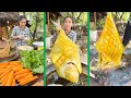 Mommy chef sros fry fish and cook juicy vegetables  fry fish and cook  cooking with sros