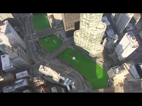 Chicago River dyeing 2021: Green makes appearance for toned down St. Patrick's Day celebrations