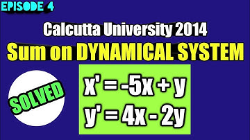 Solving Sum on DYNAMICAL SYSTEM 2014 || Calcutta University 2014