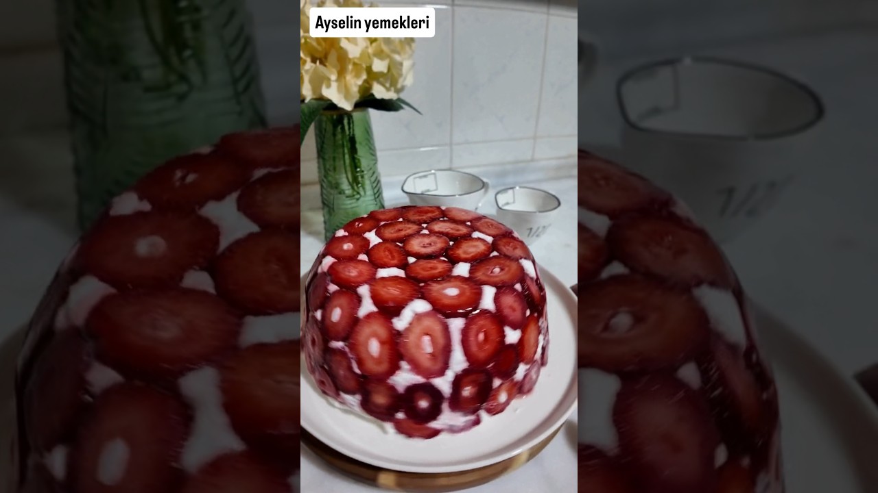 Sadece 5 Dakikada ÇİLEKLİ YAZ PASTASI😋👌Fırın Yok❗️Pişirmek Yok❗️Making Strawberry Cake🤌 Sadece 5 Dakikada ÇİLEKLİ YAZ PASTASI😋👌Fırın Yok❗️Pişirmek Yok❗️Making Strawberry Cake🤌