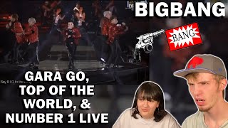 BIGBANG - GARA GARA GO, TOP OF THE WORLD, & NUMBER 1 LIVE 2014 (COUPLE REACTION!) | WOOOOOOOOOO