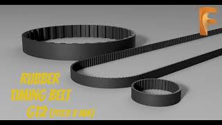 How to model a Rubber Timing Belt GT2 (Pitch 2 mm) | Fusion 360 Tutorial.