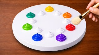 How to Create a Beautiful color Palette Using Rainbow Colors | Tenka Painting 
