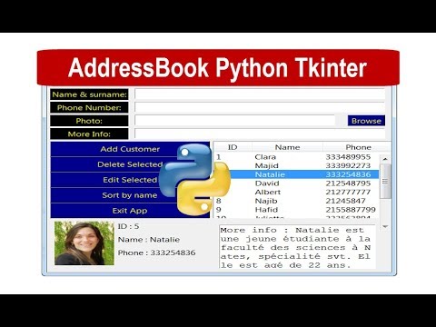 Simple contact book project in Python for beginners 