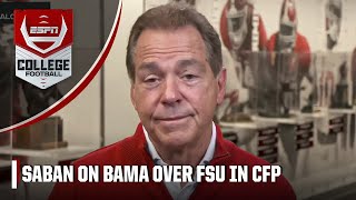 'Alabama EARNED THE RIGHT to be here' - Nick Saban on making CFP over FSU | CFP Selection Show
