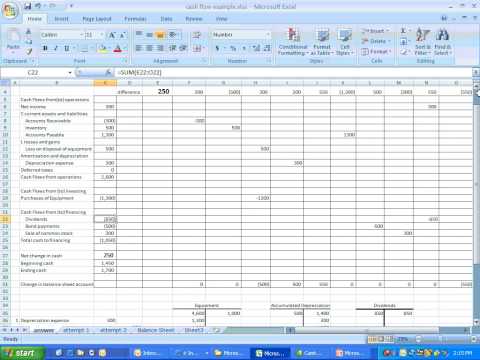 Accounting Statement of Cash Flows Tutorial Case Study Lecture