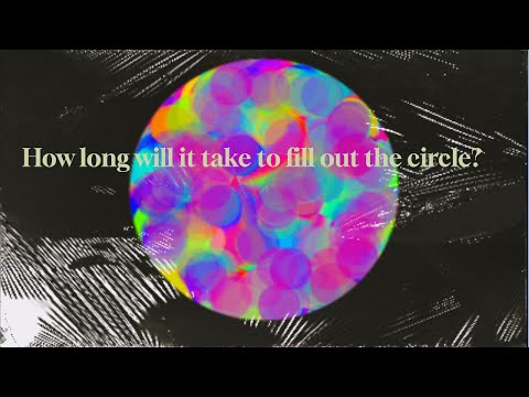 Bouncing balls inside a circle to create a vividly color pattern
