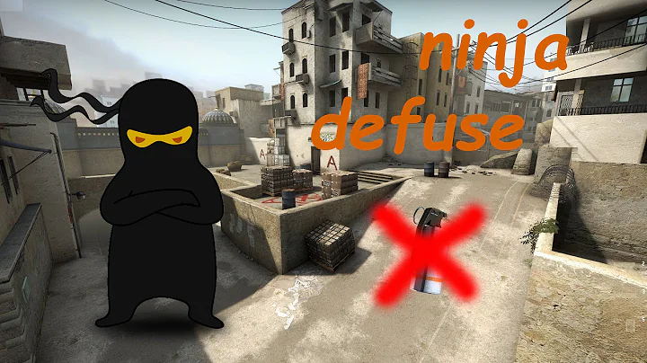 CSGO - NINJA DEFUSE - No Smoke - Dust 2, 1vs5