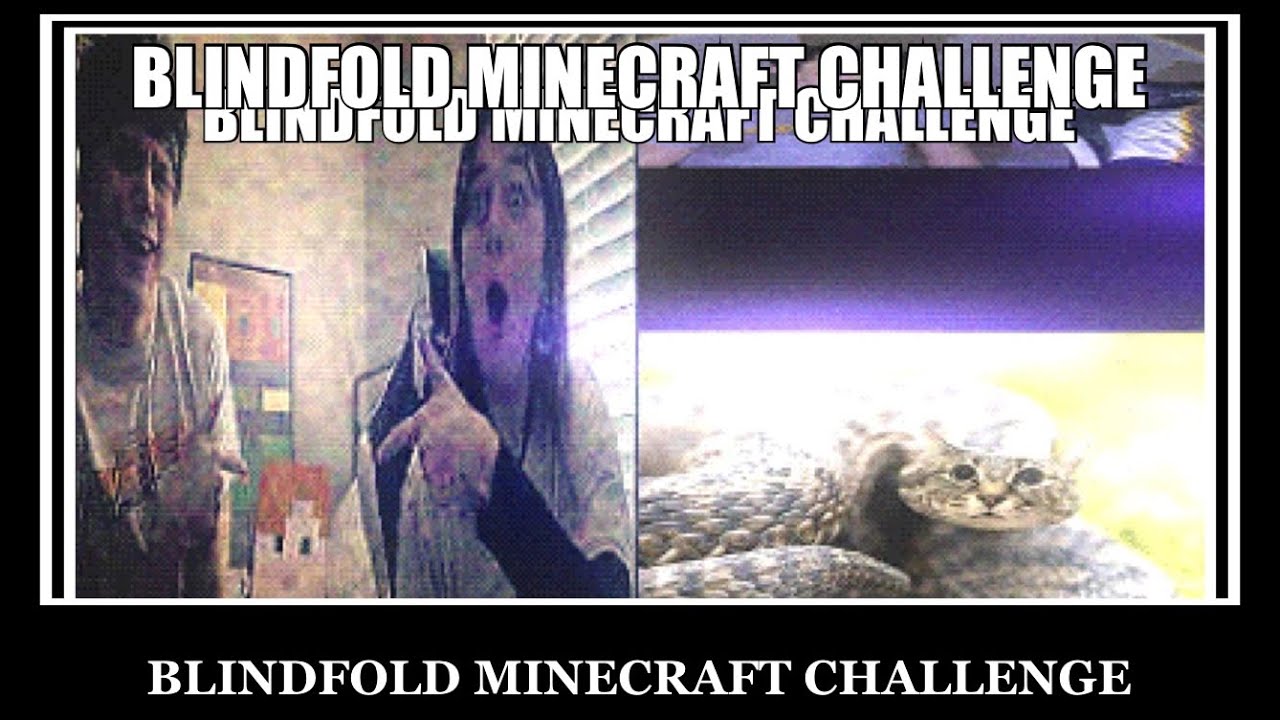 Blindfolded Minecraft challenge (hardcore mode)