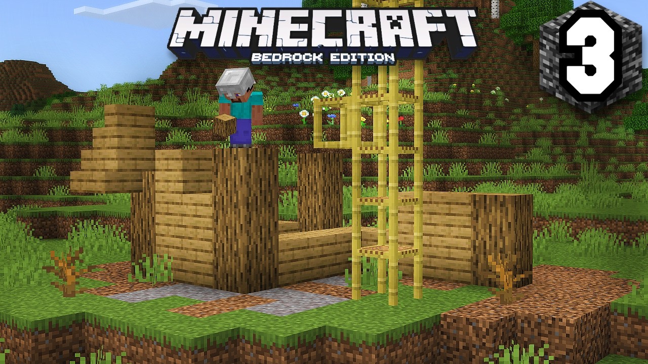 I Have a Home! (3) Minecraft Bedrock Survival - YouTube