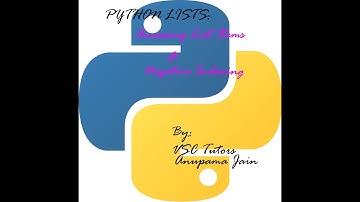 Python List : Accessing List elements, Slicing & Negative Indexing