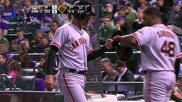 Huff scores from third on double play