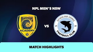 NPL Men's NSW Round 12 Highlights – Central Coast Mariners v Sutherland Sharks