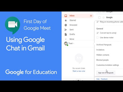 Using Google Hangouts Chat in Gmail