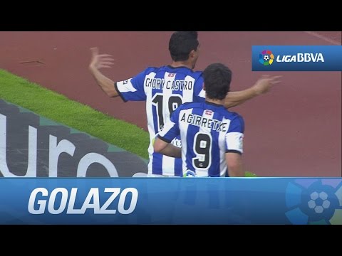 Golazo de Chory Castro (2-1) en el Real Sociedad - Deportivo de la Coruña