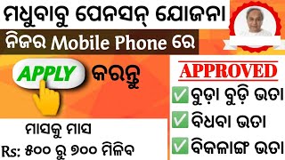 Madhu Babu Pension Yojana Online Apply 2023// Odia re // How to apply Widow Pension Yojana Online