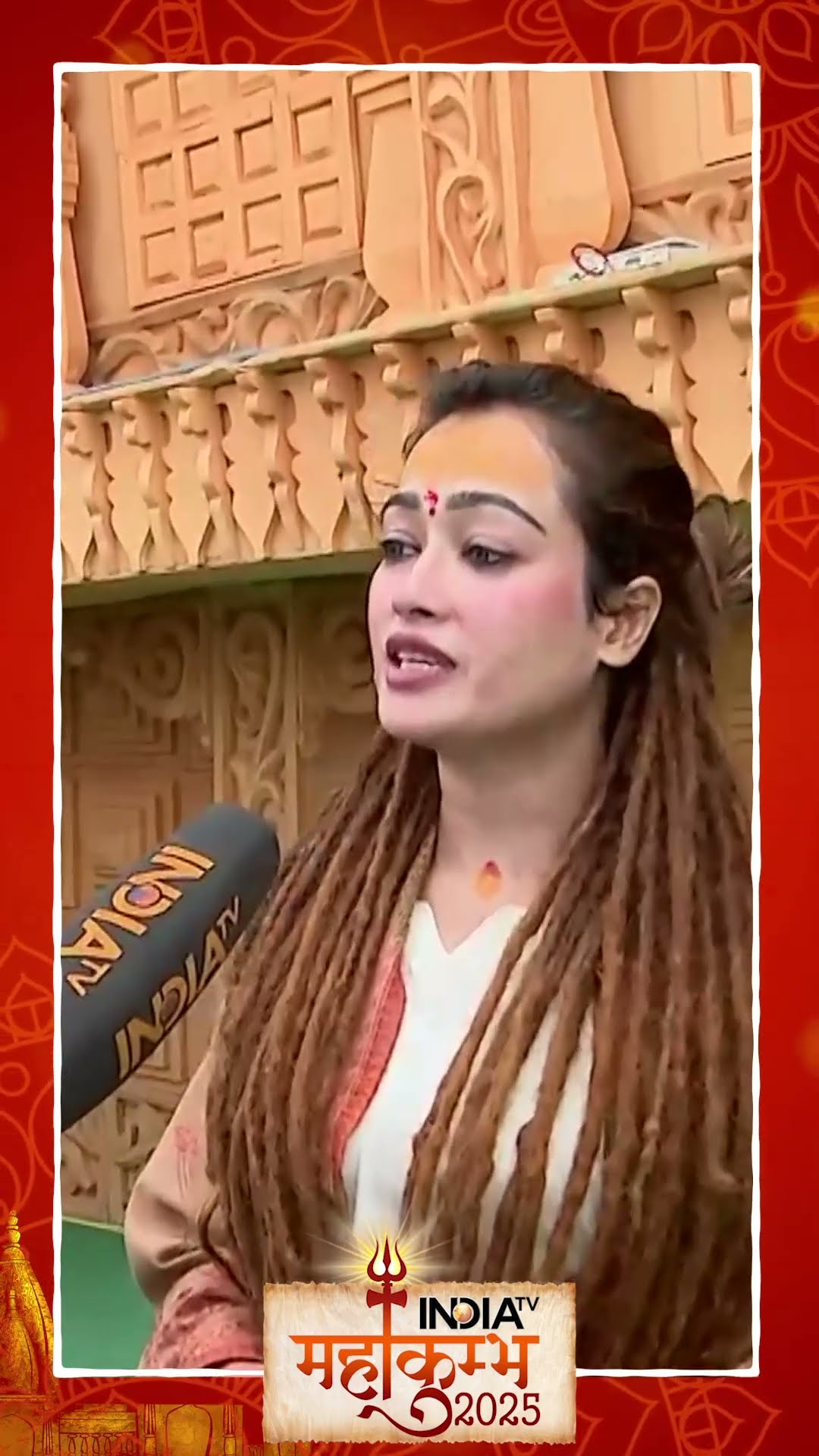 #harsharichhariya इतनी सुंदर होकर साध्वी जैसे बनी? #mahakumbh2025 #indiatv #shorts