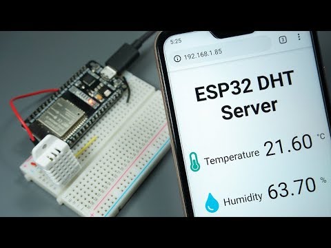 ESP32 DHT11/DHT22 Asynchronous Web Server (auto updates Temperature and Humidity)