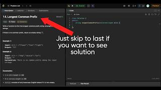 Leetcode problem #14 Longest Common Prefix Solution in C++