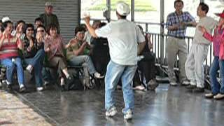 Korean Man Dancing While Waiting for Cruise Ship 050611