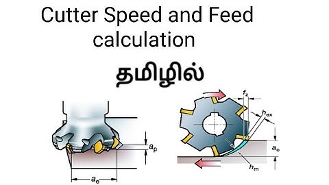 Milling cutter speed and feed calculation in Tamil
