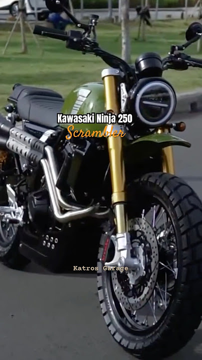 KAWASAKI NINJA 250 Custom Scrambler by Katros Garage #shorts #scramblertracker #kawasakininja250