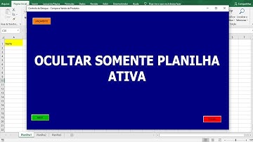 Ocultar Somente a Planilha ATIVA via Códigos Excel VBA