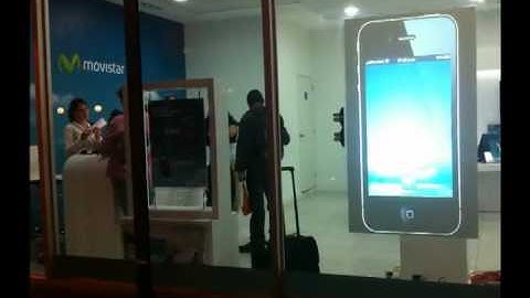 Pro Display Interactive Touch Foil used as a Giant iPhone