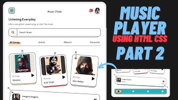 Build a Unique Music Player UI design using HTML & CSS || Part 2 #html #css #musicplayer