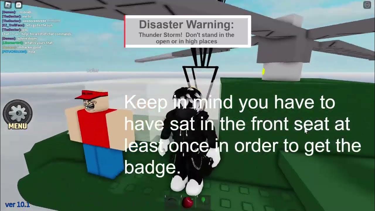 Roblox Survive the Natural Disasters How to get Helicopter Pilot Badge ...
