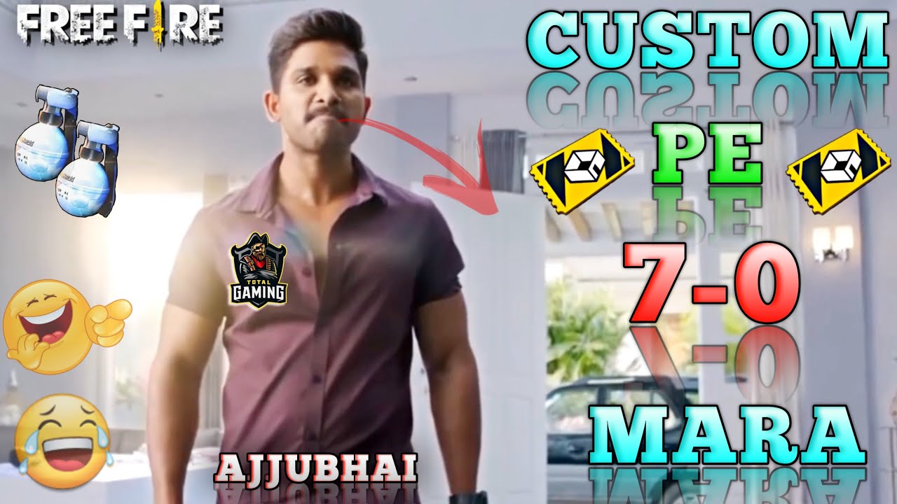 Allu arjun new free fire comedy😂Hindi dubbing||Ajjubhai||Sarrainodu🔥