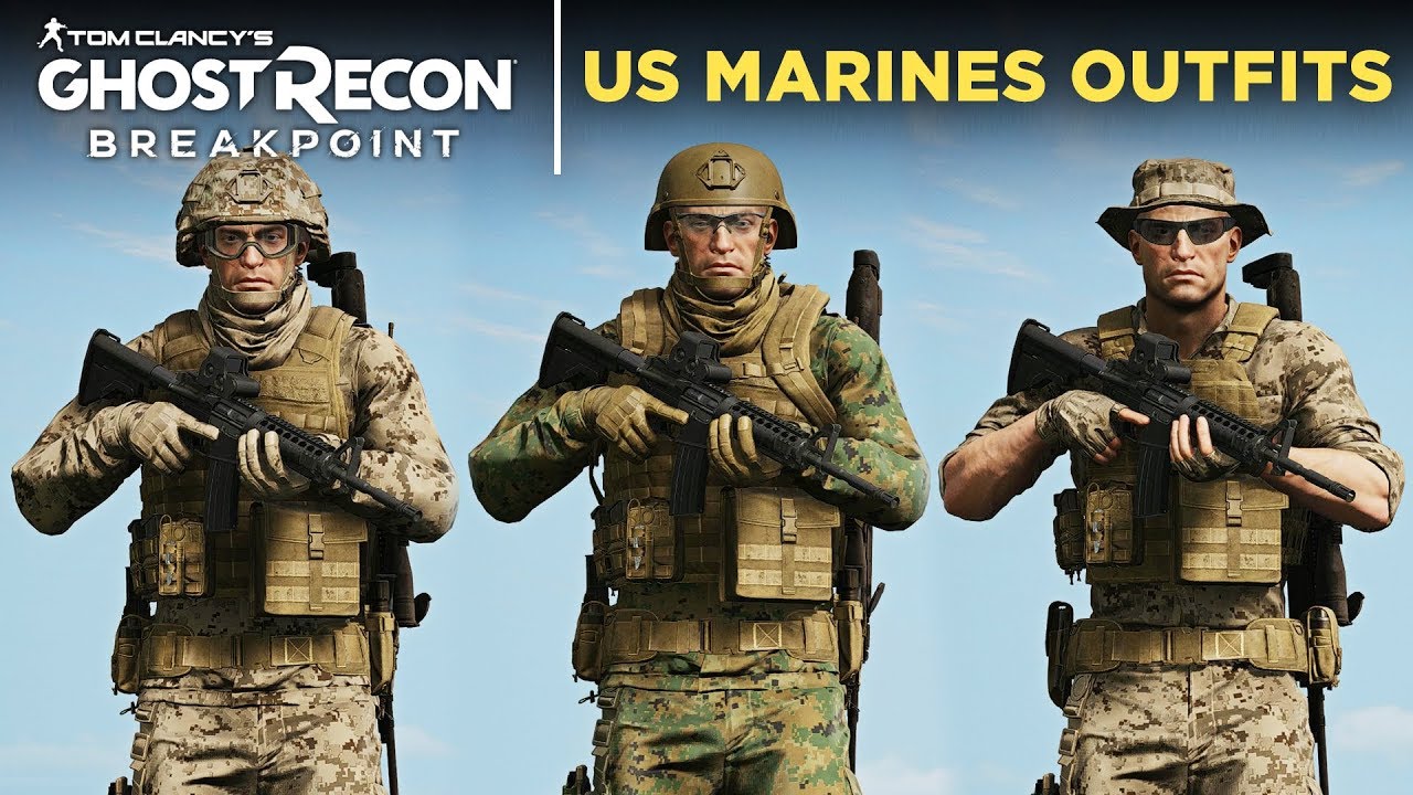Ghost Recon Breakpoint - How to make Marine Outfits (USMC Uniform) - YouTube