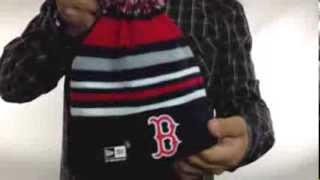 Red Sox 'STRIPEOUT' Knit Beanie Hats by New Era