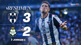 RAYADOS 3-2 SANTOS J1 AP 2026 l Matías Almeyda debuta con victoria en la Sultana del Norte