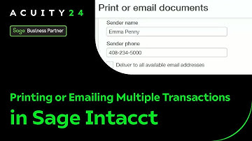 Printing or Emailing Multiple Transactions in Sage Intacct
