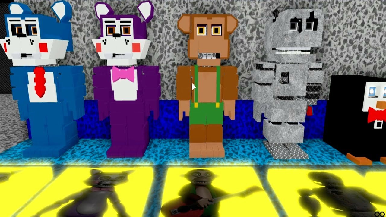 Five Nights At Candy S 1 2 3 All Animatronics Roblox Youtube - fnac the rat roblox