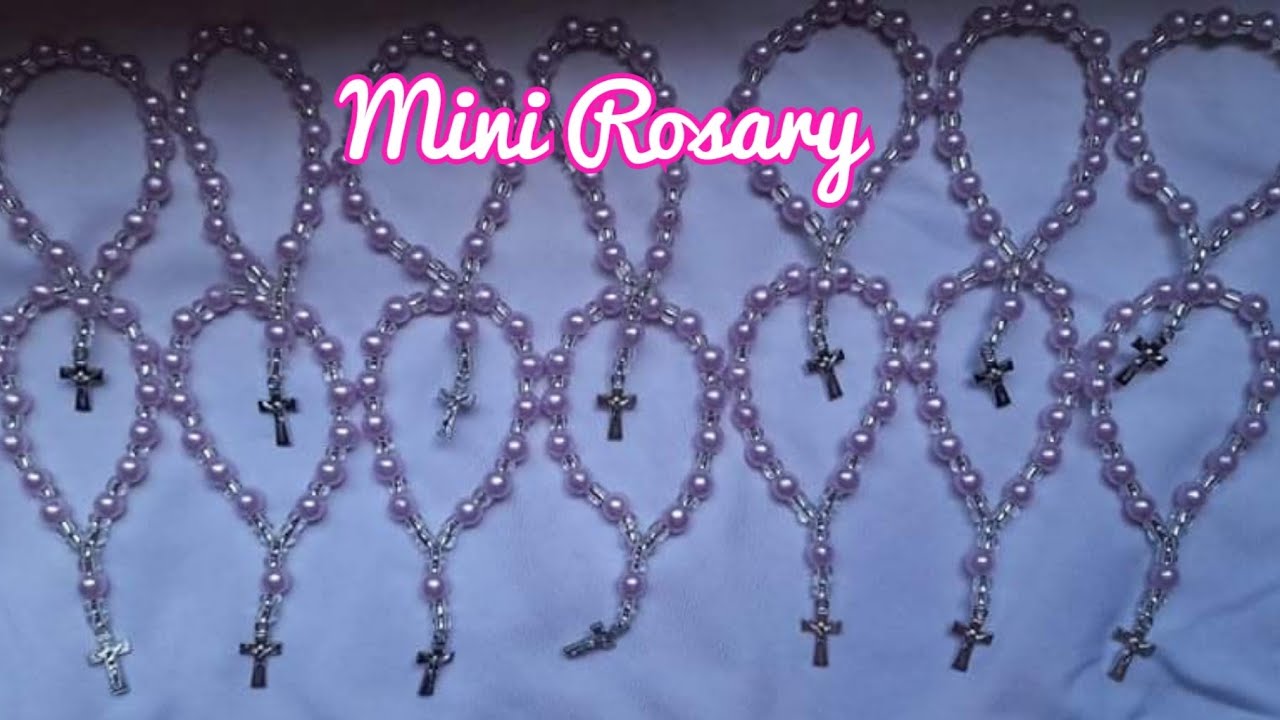 D I Y MINI ROSARY FOR CHRISTENING💖 