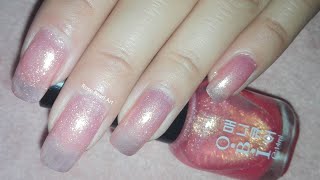 Sparkly Pink Base/Topper Nail Polish Swatches | Rose Pearl