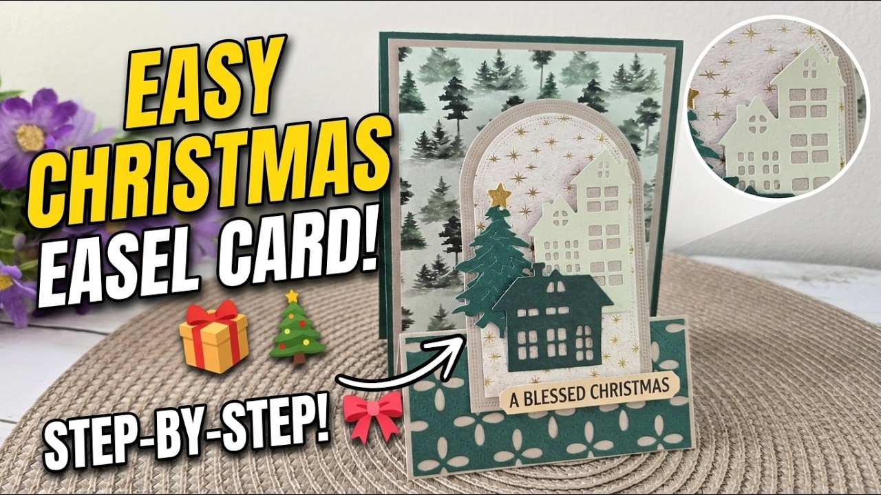 EASY DIY Christmas Easel Card Tutorial 🎄 Step-by-Step Cardmaking Idea ...