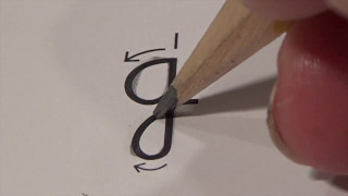Cursive lower case  letter g with Ocean Sounds ( Handwriting, Writing, Penmanship)