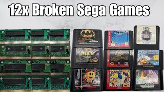 Can I Fix 12 Broken Sega Genesis Games? (Mega Drive) Part 1