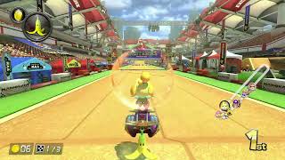 Excitebike Arena - Mario Kart 8 Deluxe (Switch) 150cc Isabelle riding Bone Rattler