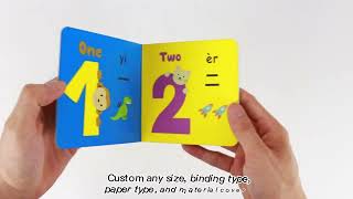 Boardbook Publisher Custom Baby Learning Cardboard Book Printing