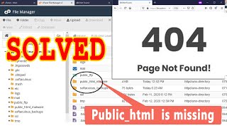 How to Fix 404 Page not Found error on my website & public_html missing/renamed? |🔴LIVE screenshot 3