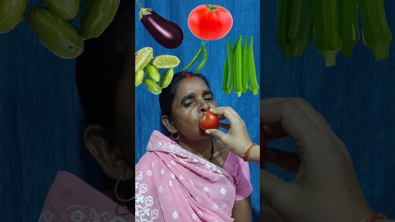 Five vegetable items eating 