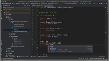 Java Coding Events 2.1 Creating a Model Class