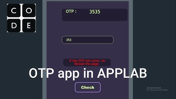 How to make a OTP app on code.org in APPLAB