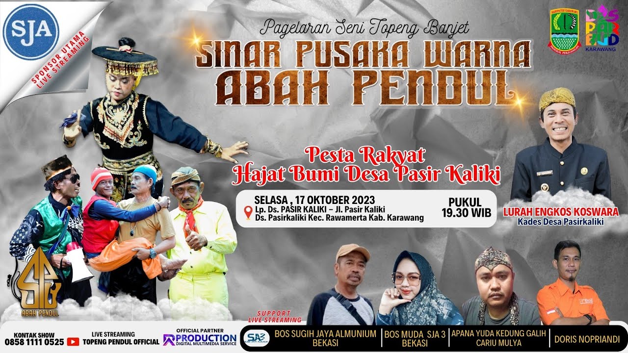 🔴 LIVE  TOPENG  SINAR PUSAKA WARNA ABAH PENDUL  I  HAJAT BUMI DESA PASI KALIKI  I  17 OKTOBER 2023