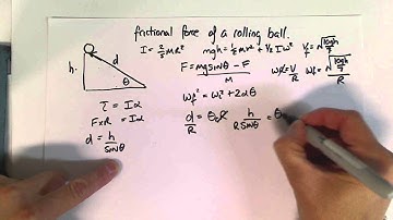 10 friction on a ball rolling down a slope