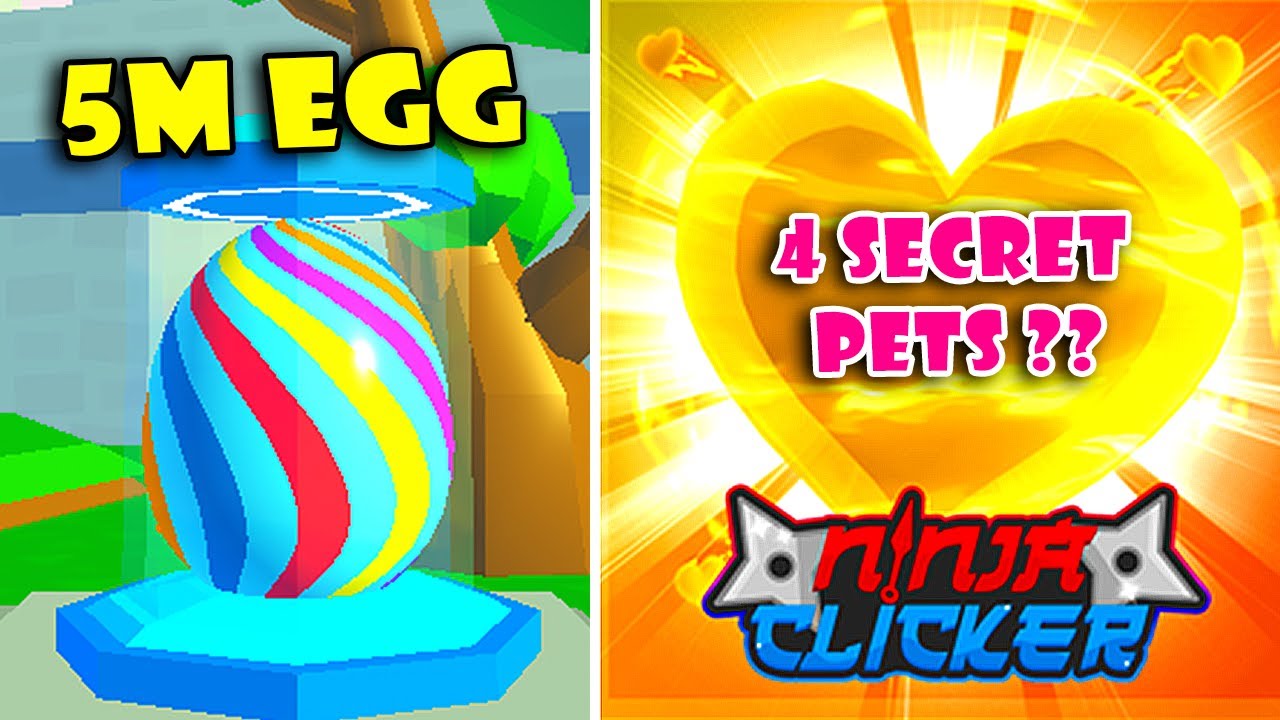 new-update-5m-visits-egg-codes-4-new-secret-pets-in-ninja-clicker-simulator-roblox-youtube